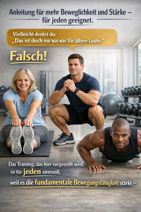 Fitnessanleitung für alle Altersgruppen.