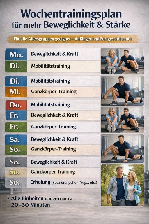 Wochenplan für Training und Mobilität